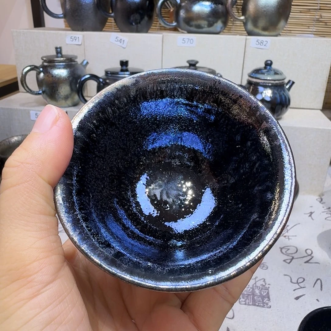 壶建水紫陶紫泥柴烧杯