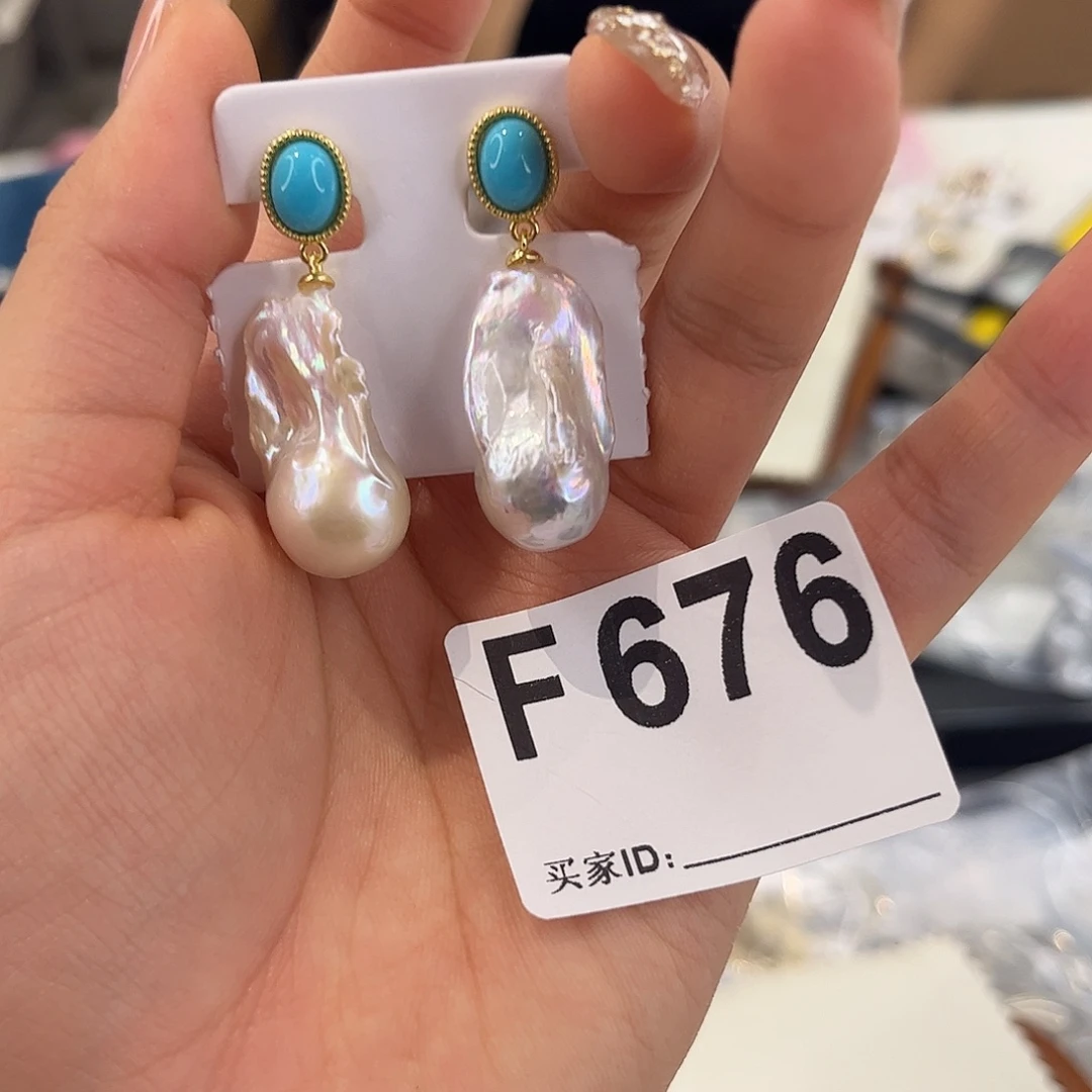 合金耳饰淡水珍珠