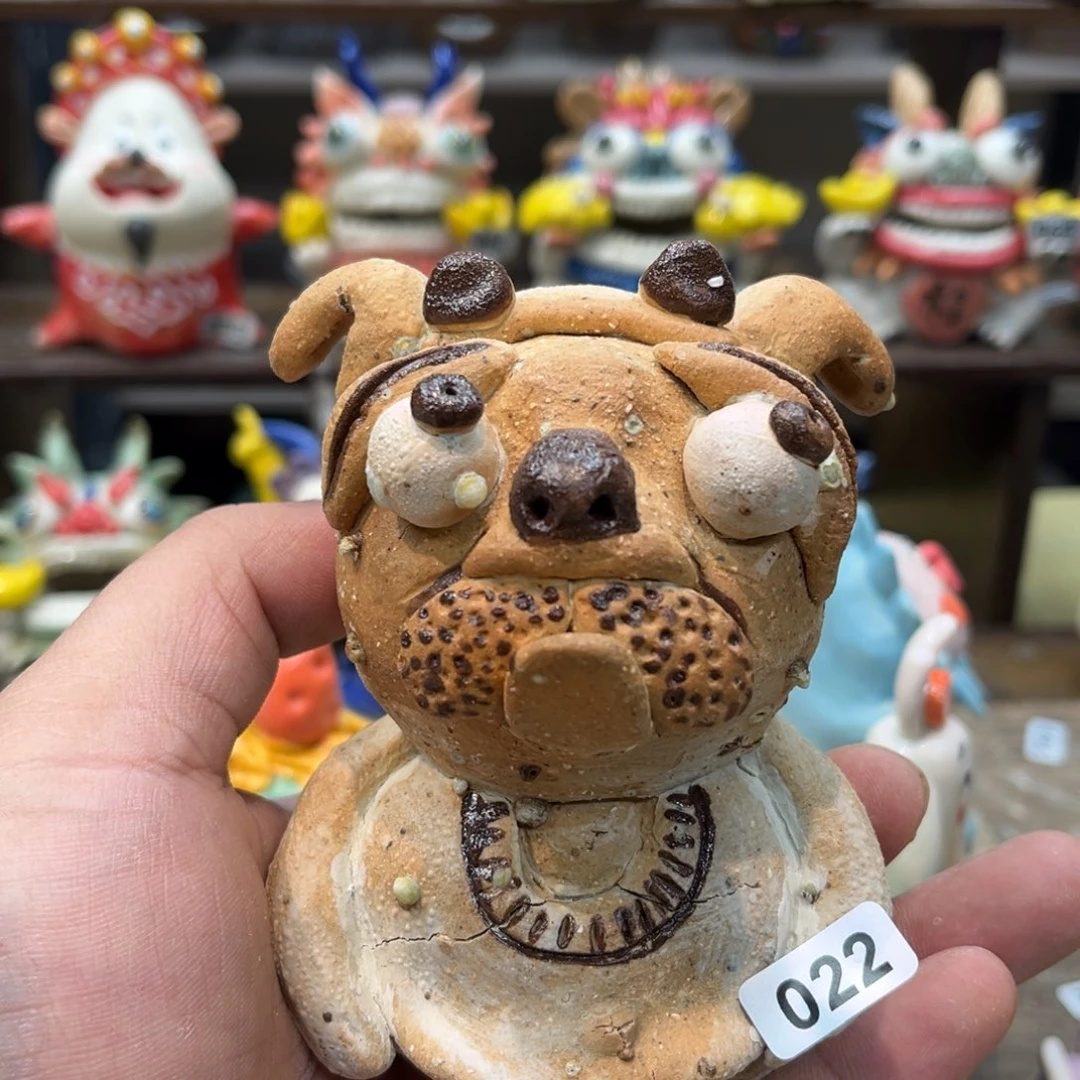 摆件纯手工抽象陶瓷摆件微瑕022