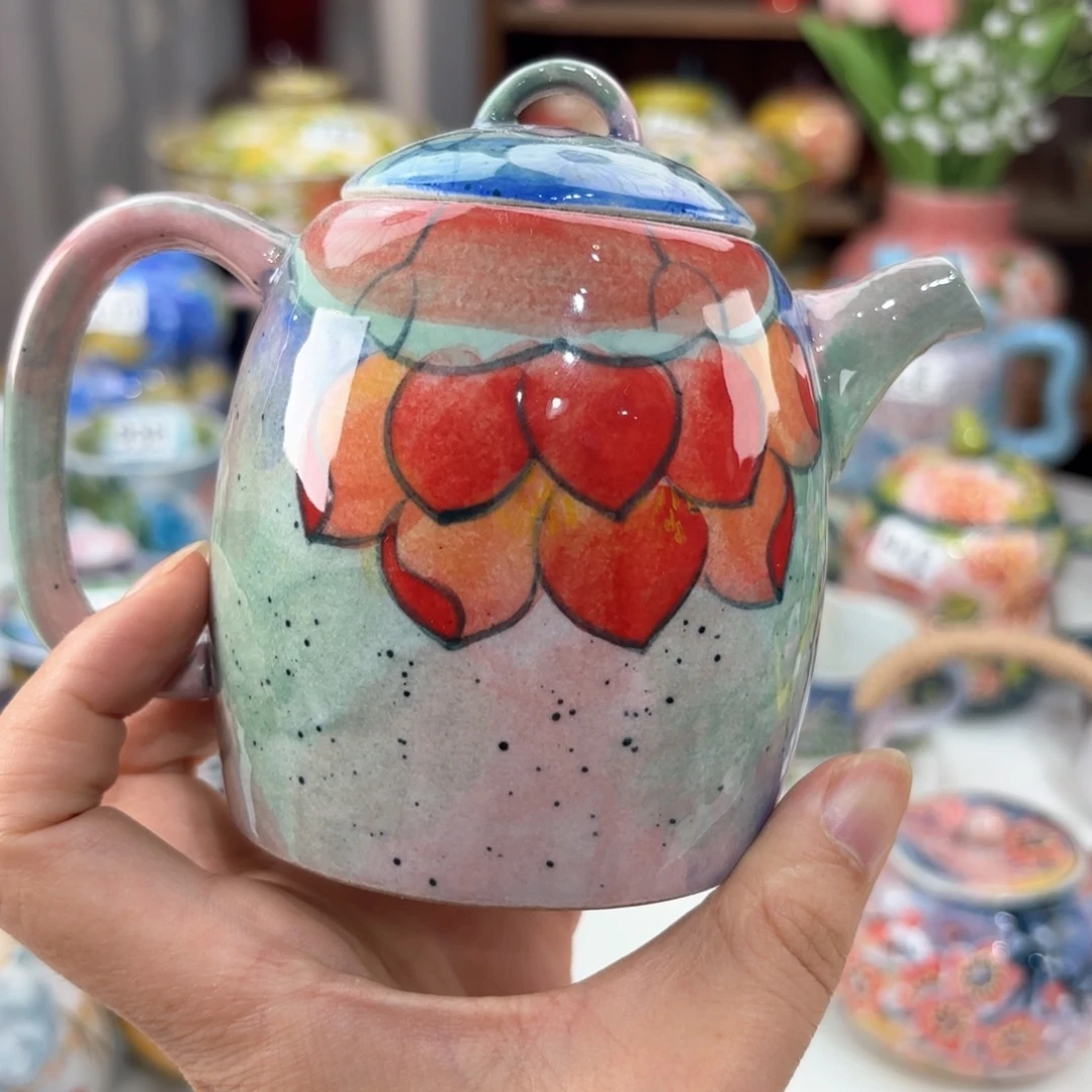 景德镇手绘高温釉下彩陶瓷茶具
