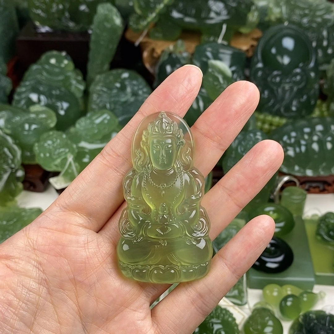 养***人岫玉未镶嵌挂件挂件