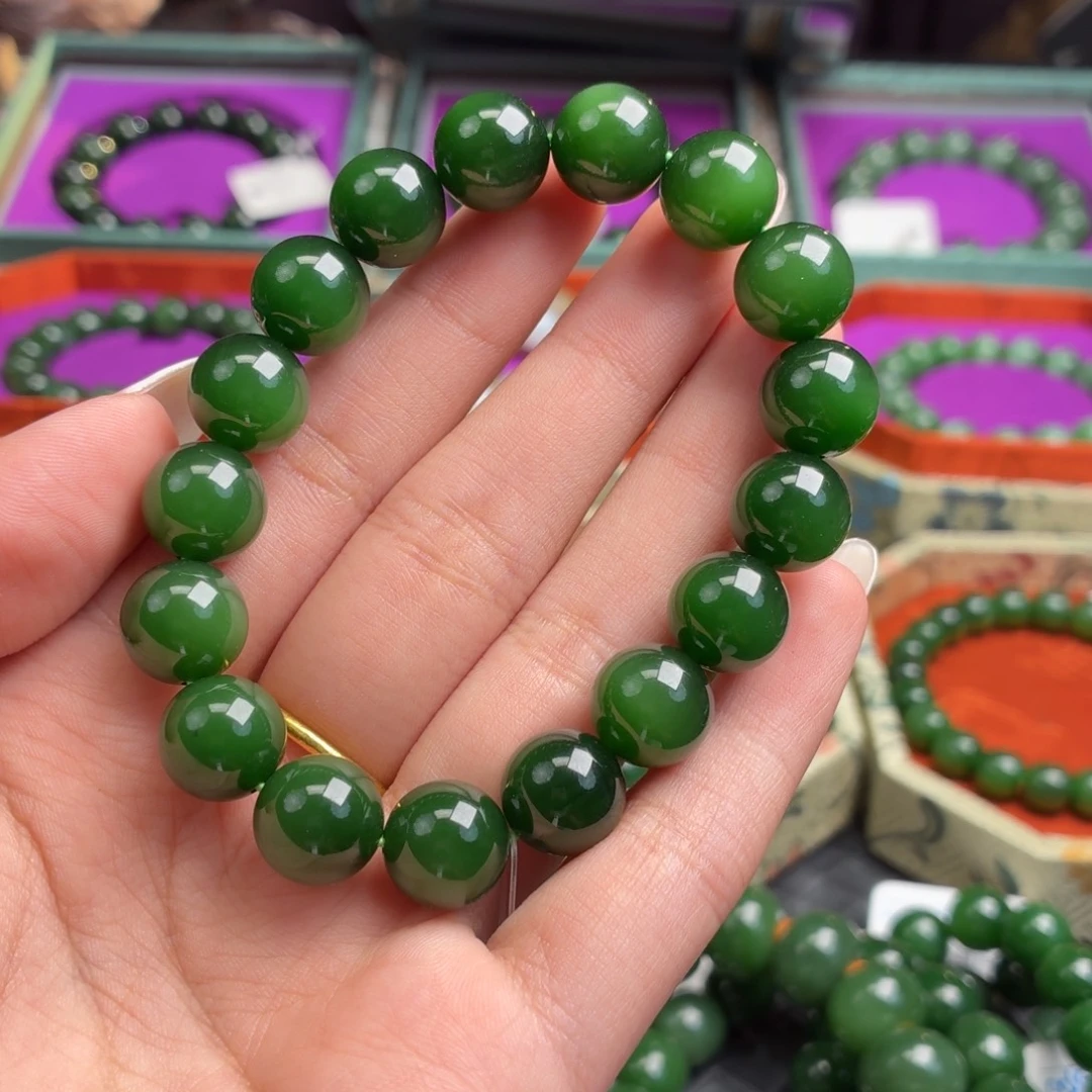 和田玉（碧玉）未镶嵌手链