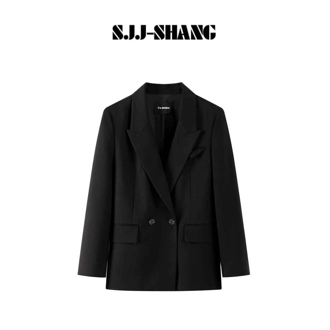 SJJ-SHANG【黑松露】简线条定染随体波士顿西装q135392p