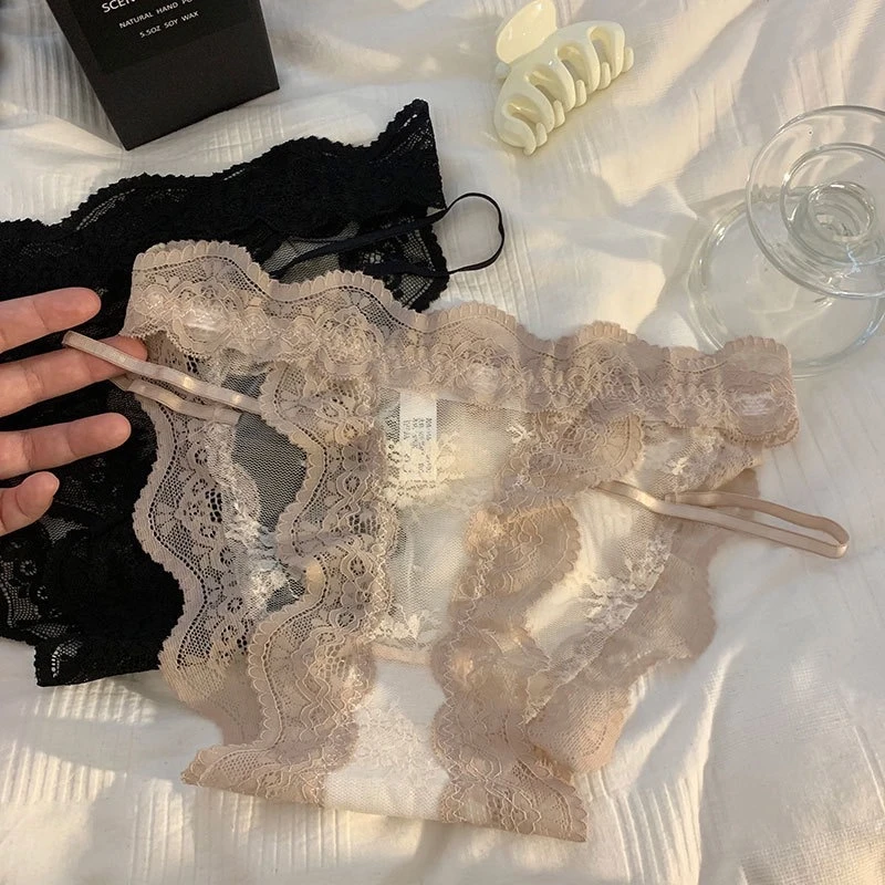 内裤女性感禁欲系蕾丝纯棉抗菌裆新款2024女士夏季薄款镂空三角裤