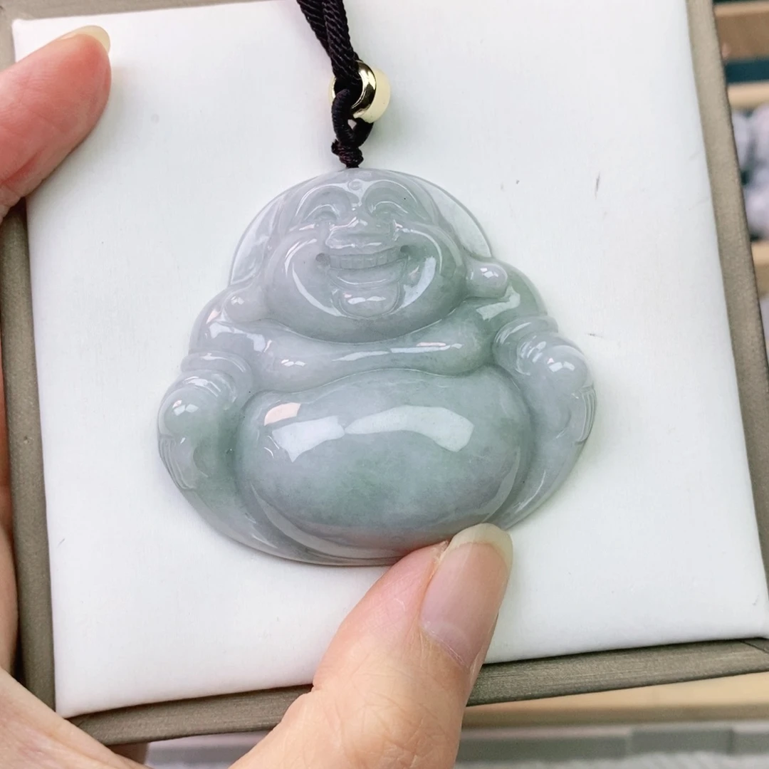 @***姐翡翠未镶嵌颈饰佛公