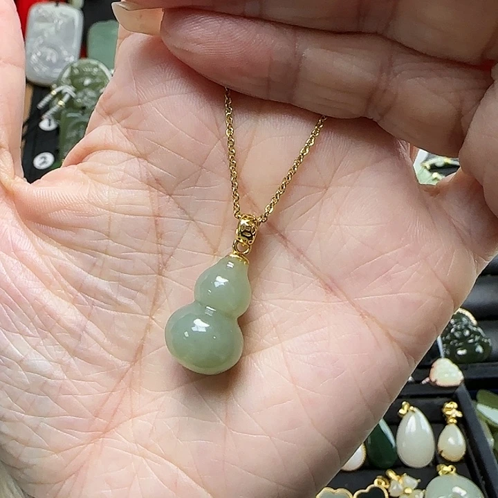 和田玉银S925镶嵌颈饰