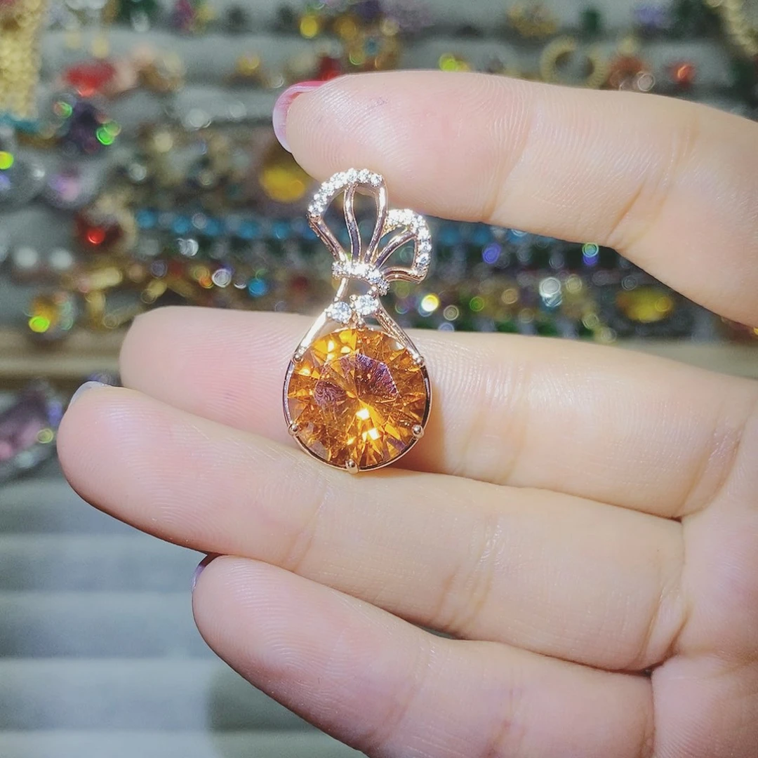 【闪购商品】绿水晶戒指银S925镶嵌