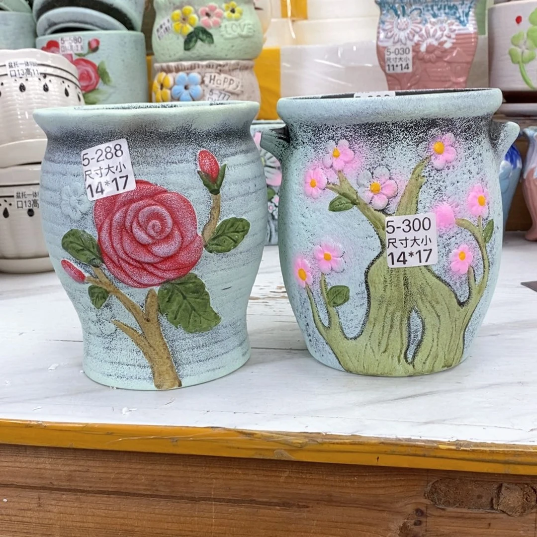 夏西陶瓷花盆@@6288300