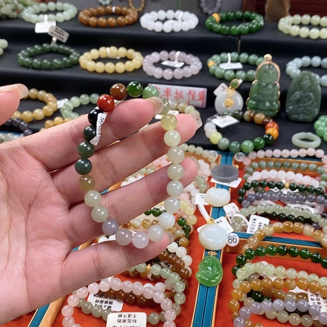 和田玉手链 8MM未镶嵌