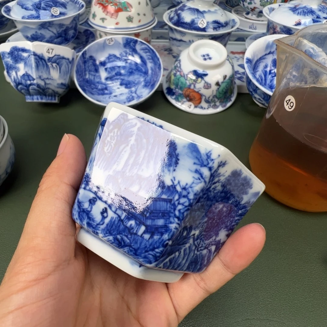 景德镇纯手工纯手绘茶具木木50
