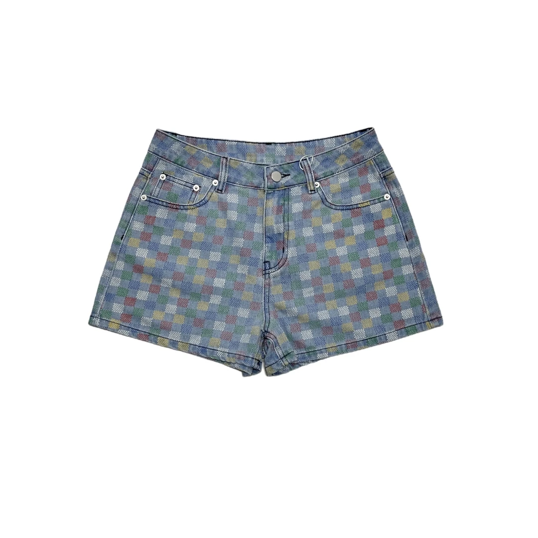 COCODOVEY【缤彩波点】显瘦高腰百搭直筒显腿长牛仔短裤7599