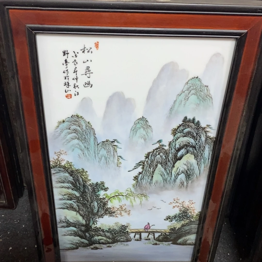 瓷60*40 景德镇瓷板画柴窑烧制