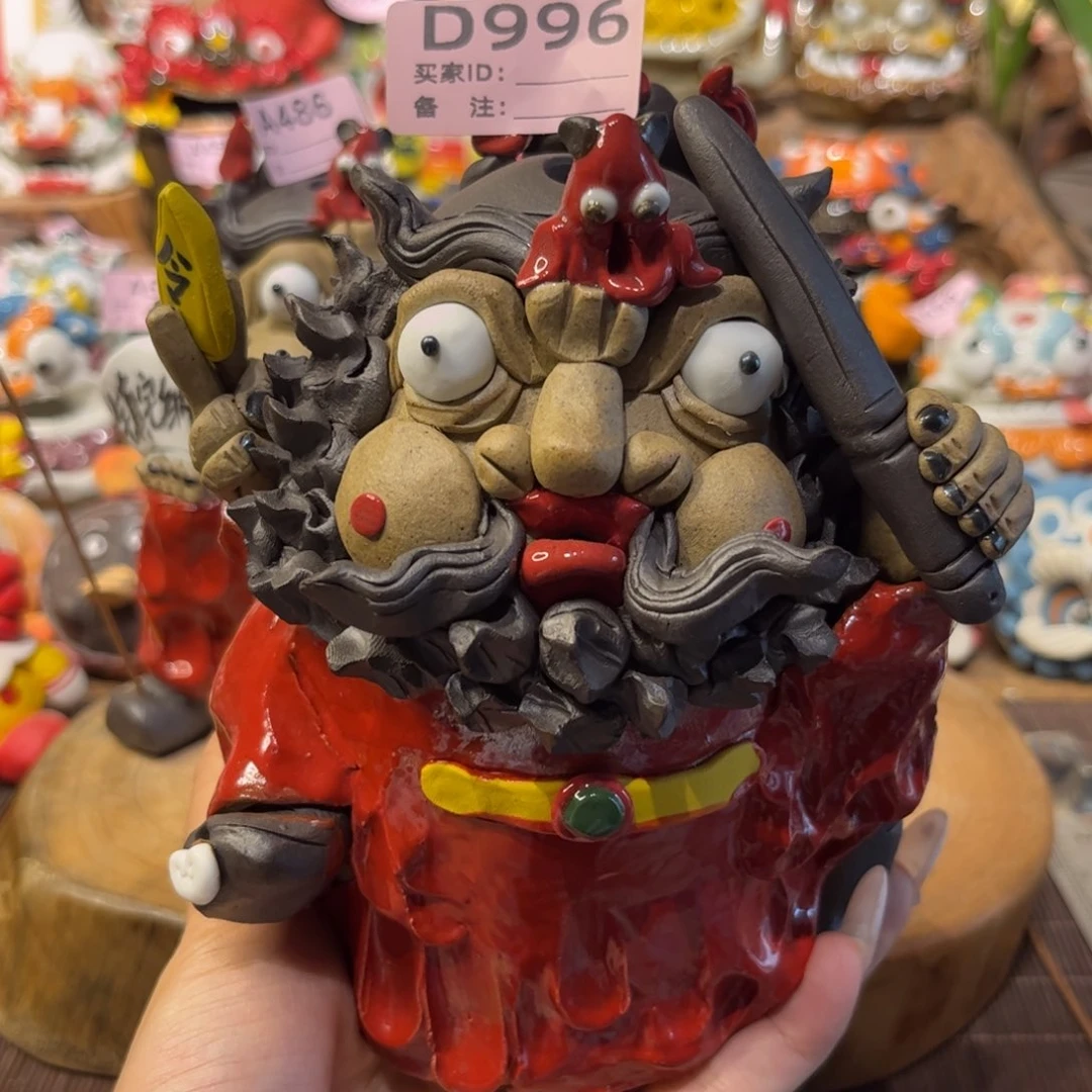 泥塑包*纯手工陶瓷摆件