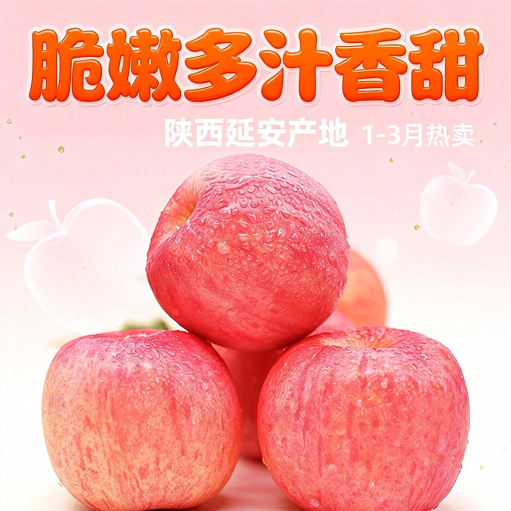 【自然搭档】 陕西延安洛川红富士苹果4斤/5斤/8.5斤新鲜应季水果