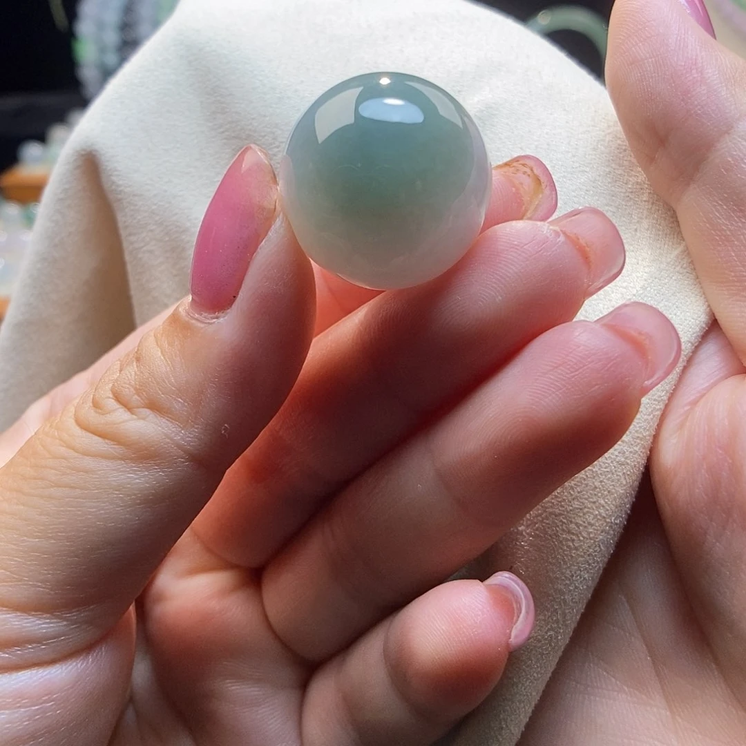 翡翠未镶嵌颈饰圆珠22