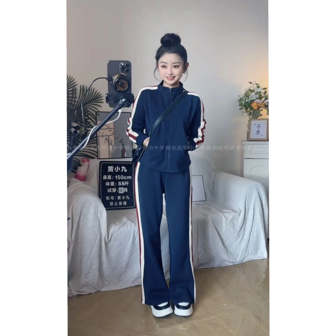 25041小个子定制时尚套装洋气运动秋上衣休闲窄版裤子一整套新款