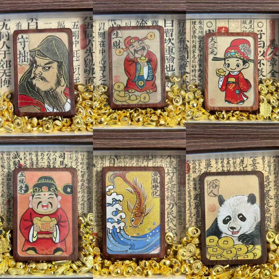 福利款【古籍入画小摆件】桌摆，一物一拍，古籍创新锦灰堆，12*12cm。