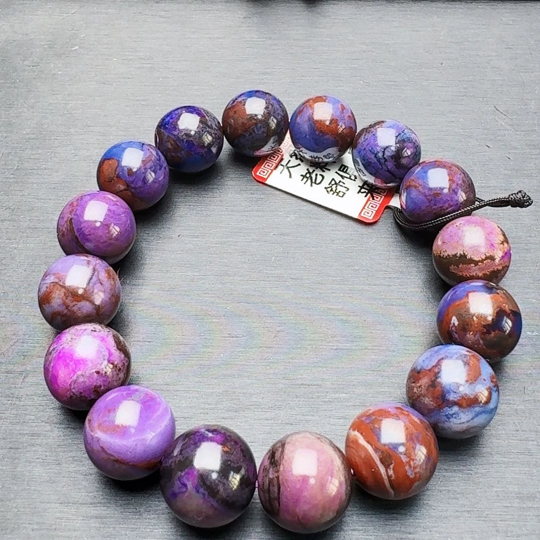 苏纪石（舒俱来）未镶嵌幻彩手串12+