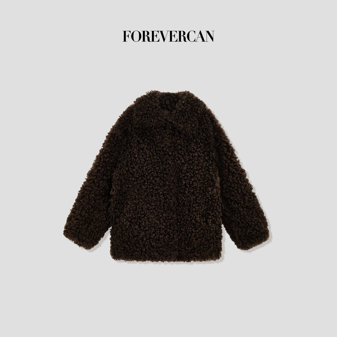 FOREVERCAN“瓦尔帕莱索”客订托斯卡纳牧羊卷皮毛一体外套SC22695
