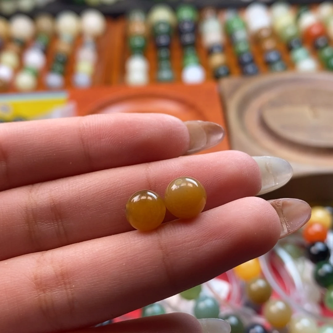 毛***富和田玉未镶嵌珠宝奇石福利黄金糖单珠8多样性发一