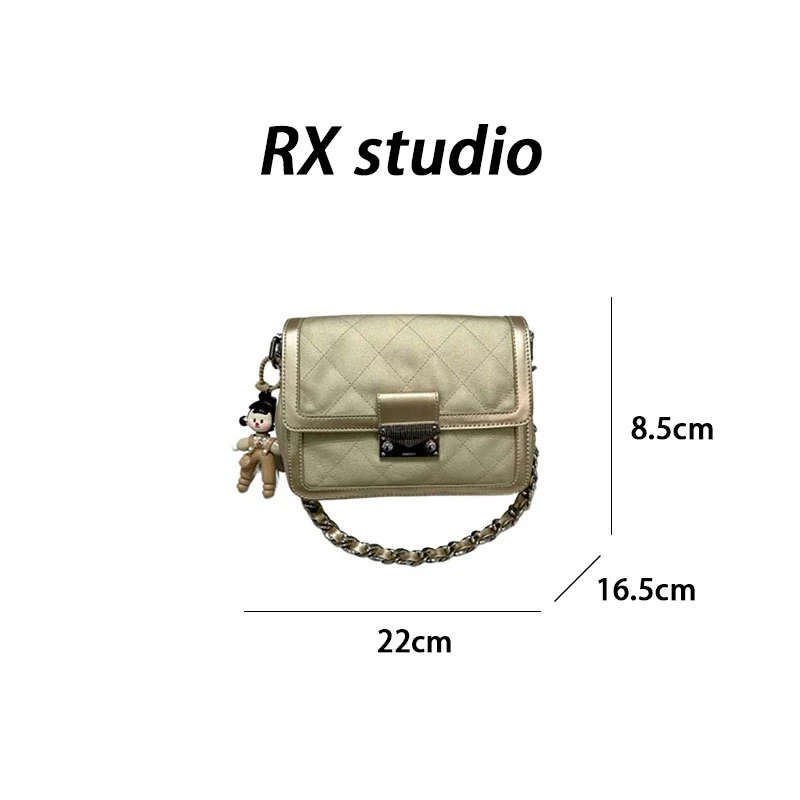 【母亲节礼物】ZT-D7167-科技香槟色 RAIN.CUN轻奢小众时尚女士包