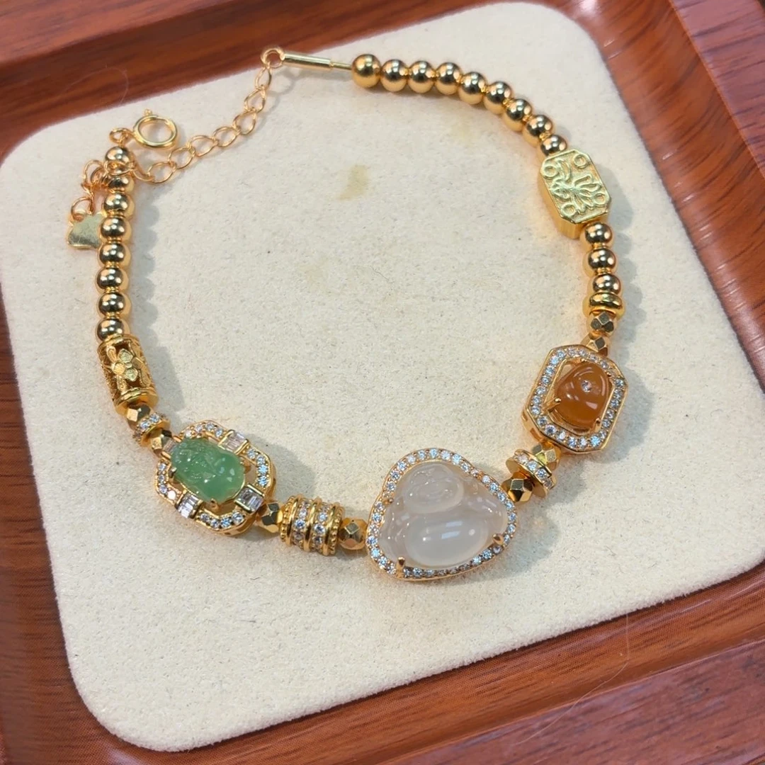 翡翠银S925镶嵌颈饰手链