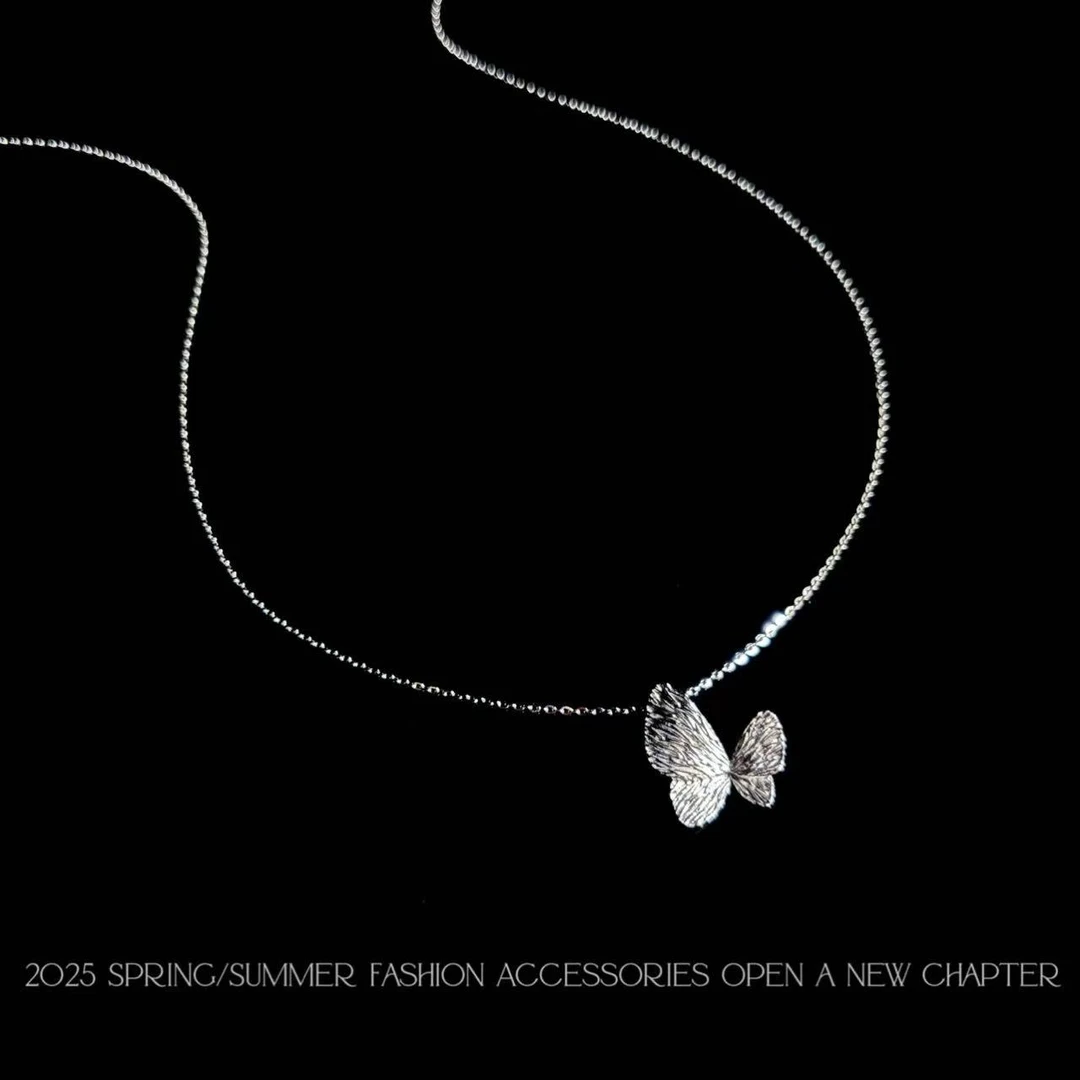 坠链均925银  镀k金 2025款C7048【蕾丝蝶韵】铂堡俪 BOBAOLI 项链