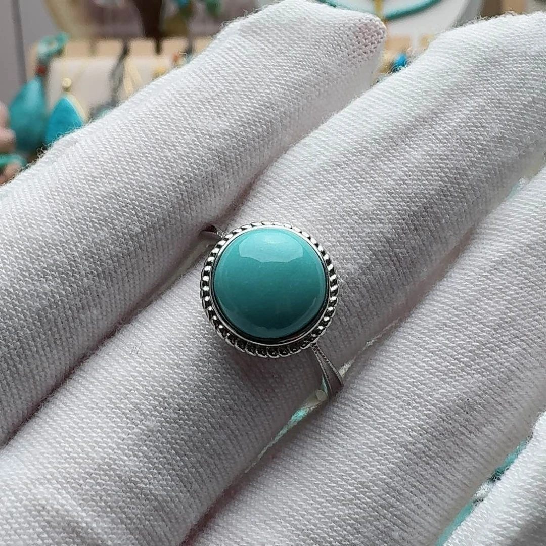 绿松石珠宝奇石银S925镶嵌