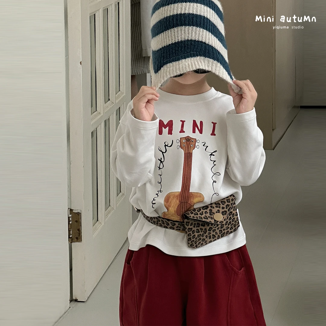 现货「MINI AUTUMN」【午逅】猫爪棉女小童秋长袖印花T恤BQ53139