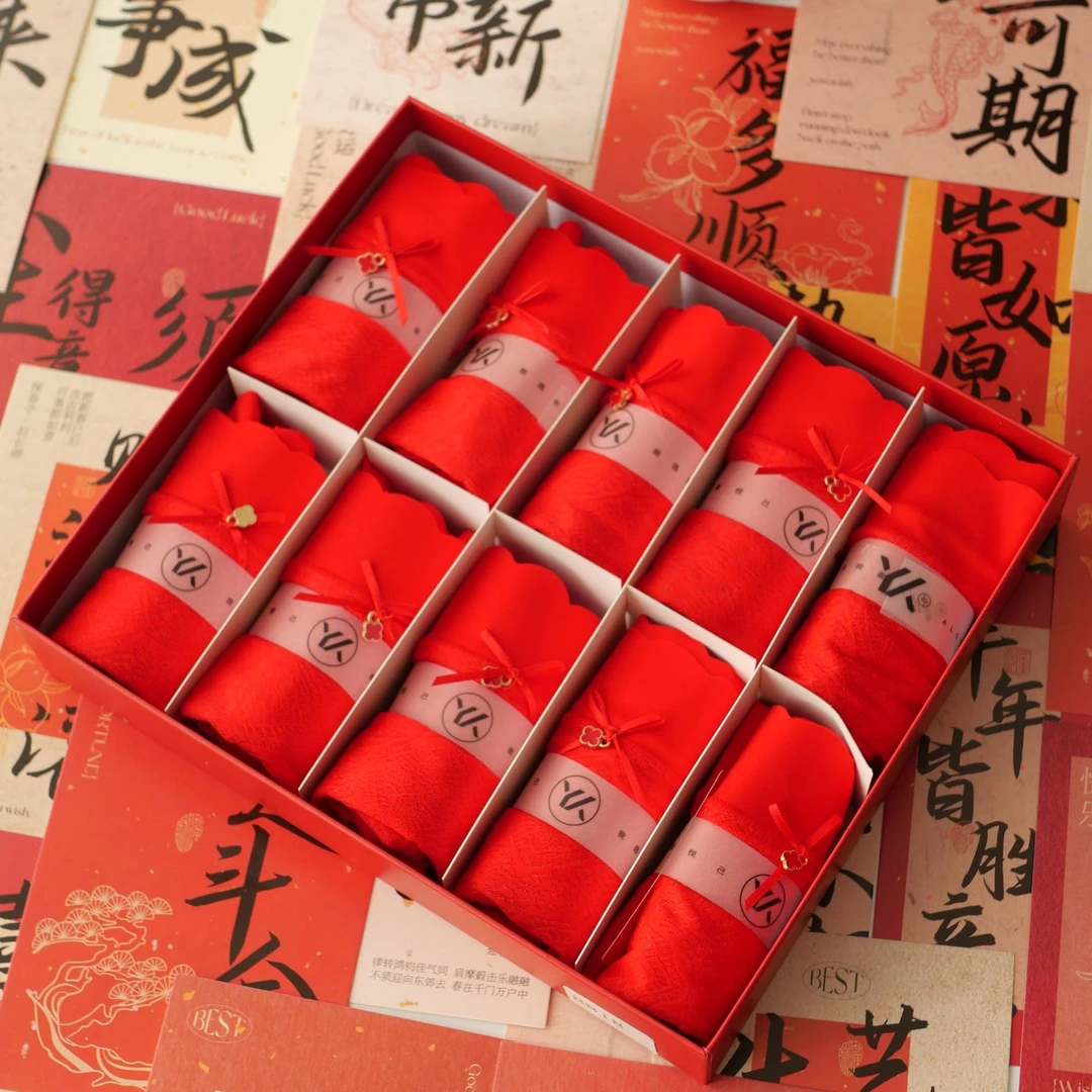 新年发财女士内裤妆花绸大小码内裤红色结婚女士内裤喜庆女士内裤