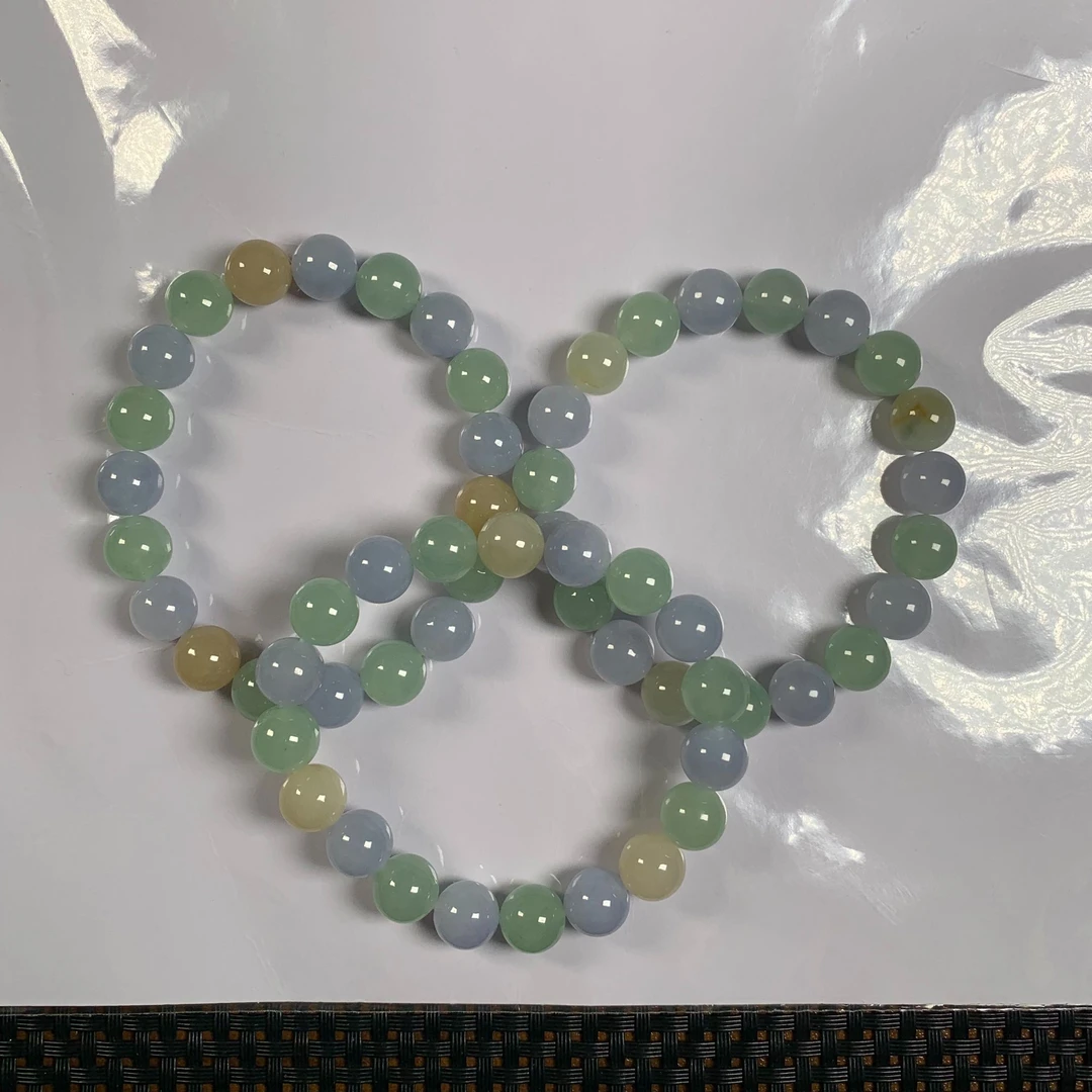 天然缅甸翡翠A货多宝手串多样性发货，发一件585