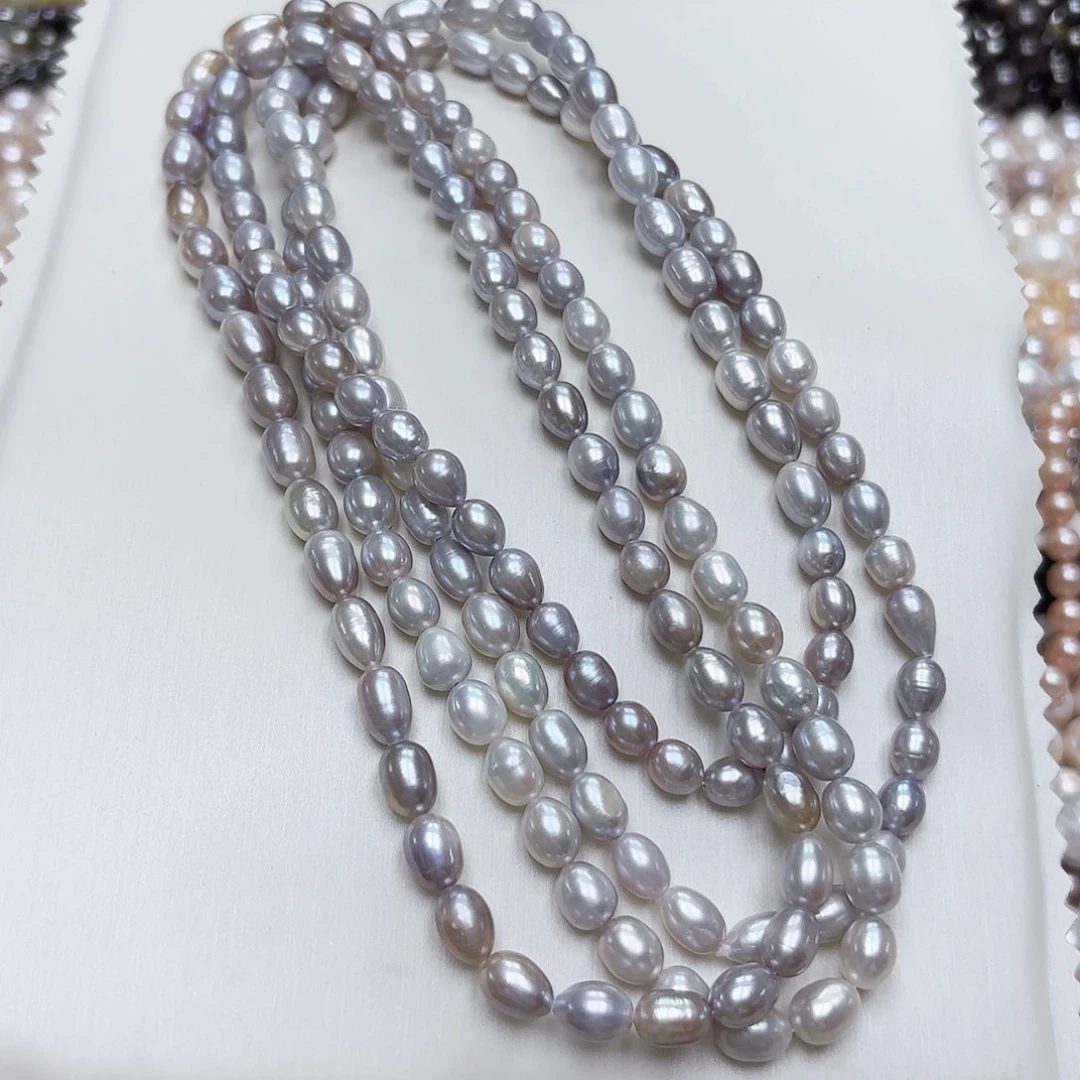 颈饰未镶嵌淡水珍珠1.5米 6-8无核 毛衣链