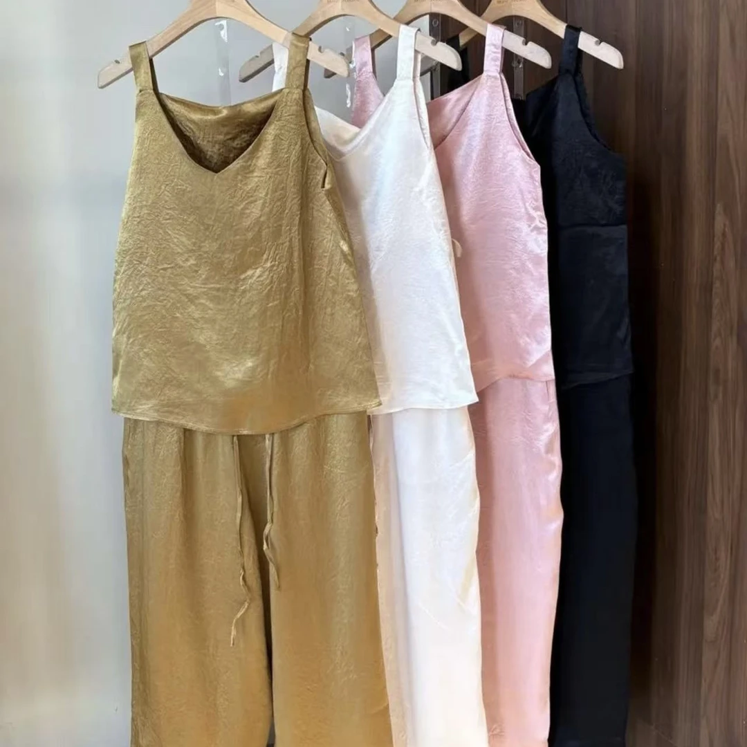 新中式国风醋酸休闲百搭时尚裤（不是套装）