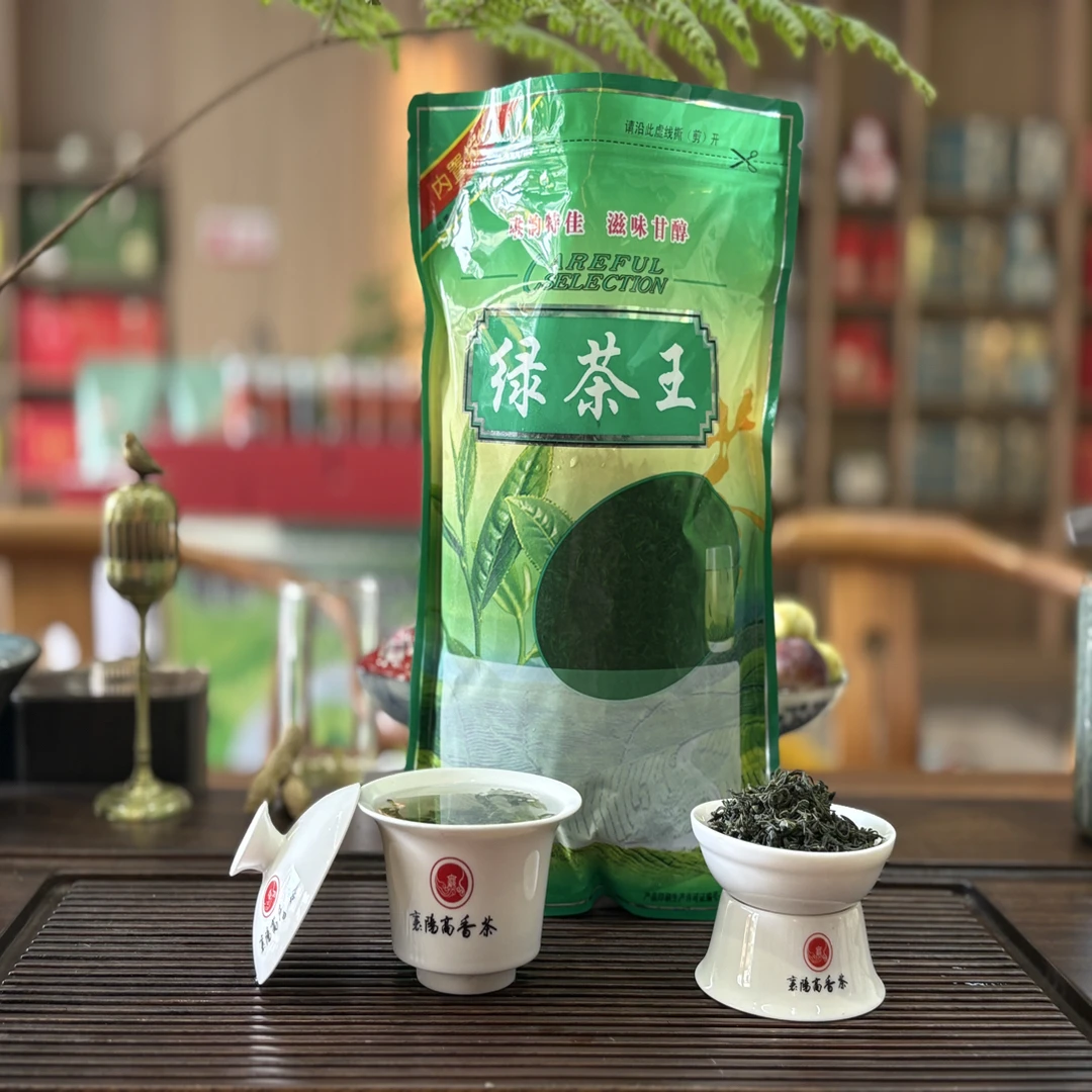 襄阳高香茶盛康回龙观绿茶2025年春茶大叶茶炒青