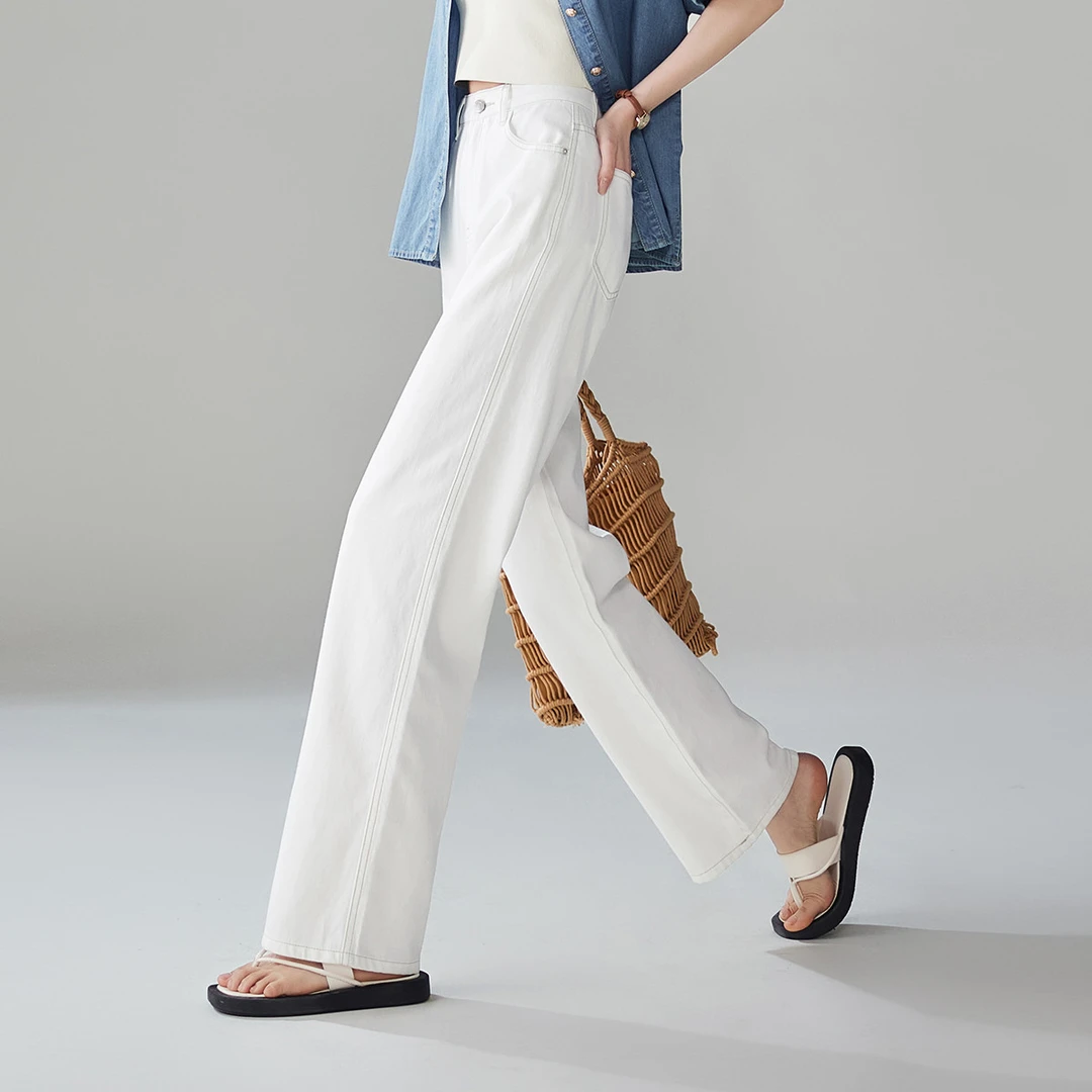 索菲丝尔｜【果冻牛仔】阔腿拖地牛仔裤女夏季宽松显瘦长裤