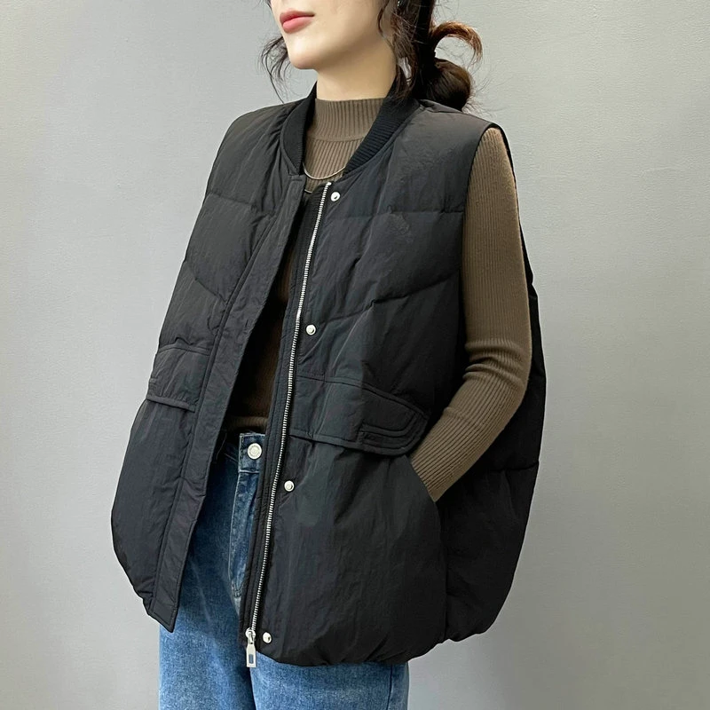 欧货宽松休闲棉马甲女外穿2025春秋韩版新款百搭加厚背心坎肩外套