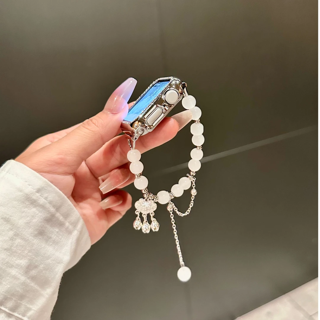 瑞馨宜长命锁适用iwatch表带S10苹果手表applewatch46MM42MM女款