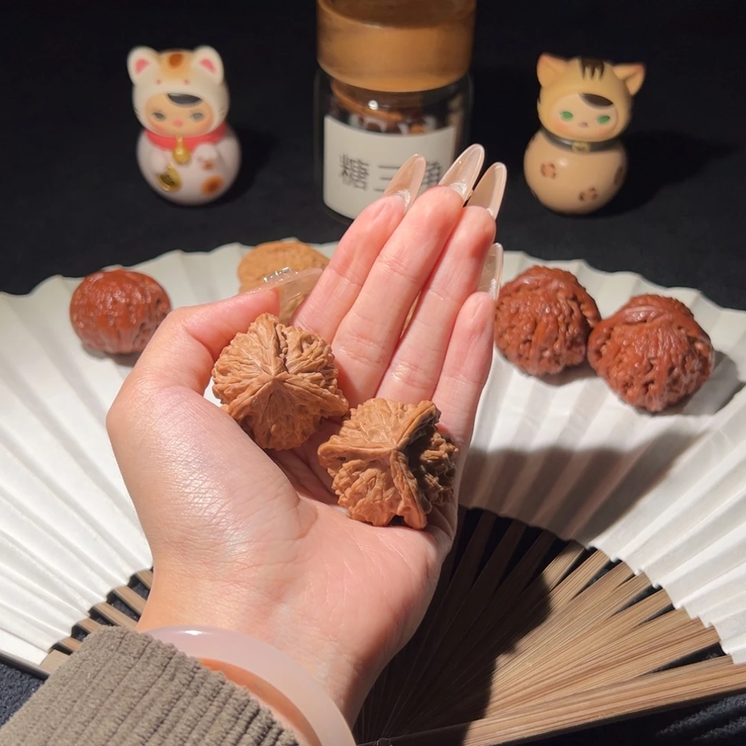 秋***】吊坠文玩核桃35+三棱