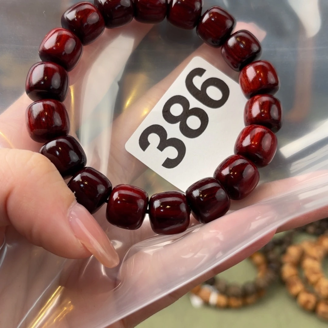 檀香紫檀（小叶紫檀）手串/手链1112鸡血红386