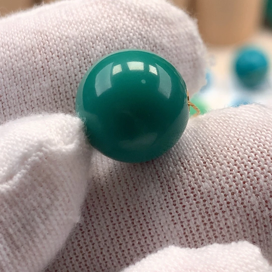 足金镶嵌绿松石珠宝奇石