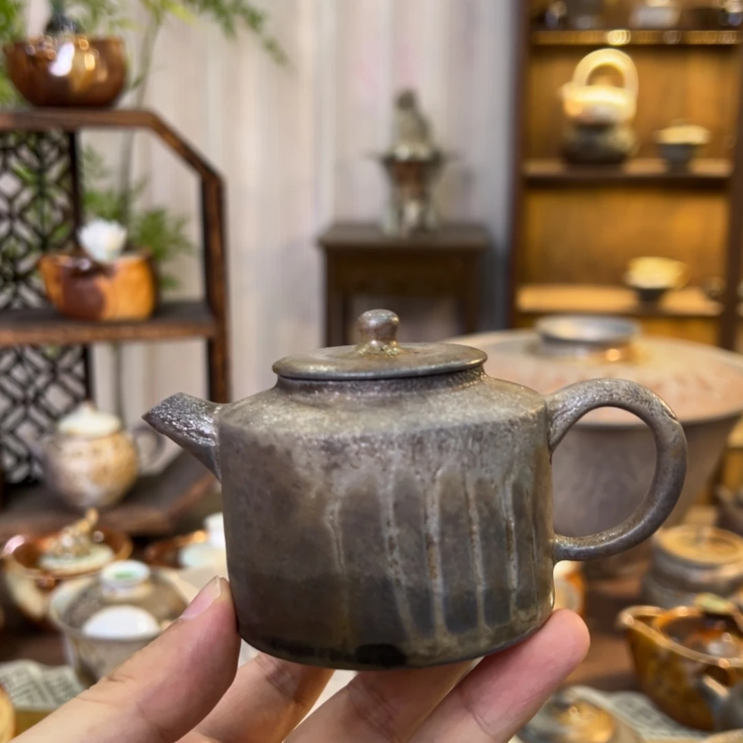 不染柴烧精品手工壶