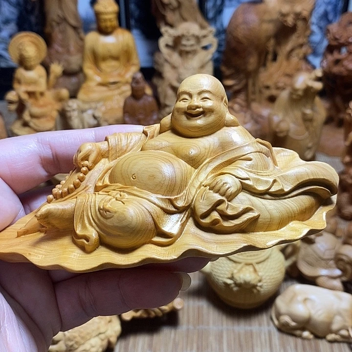 柏木（崖柏）弥勒摆件