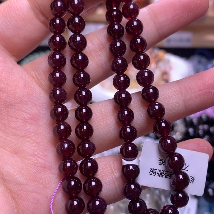 未镶嵌手串水晶6.2星光石榴石