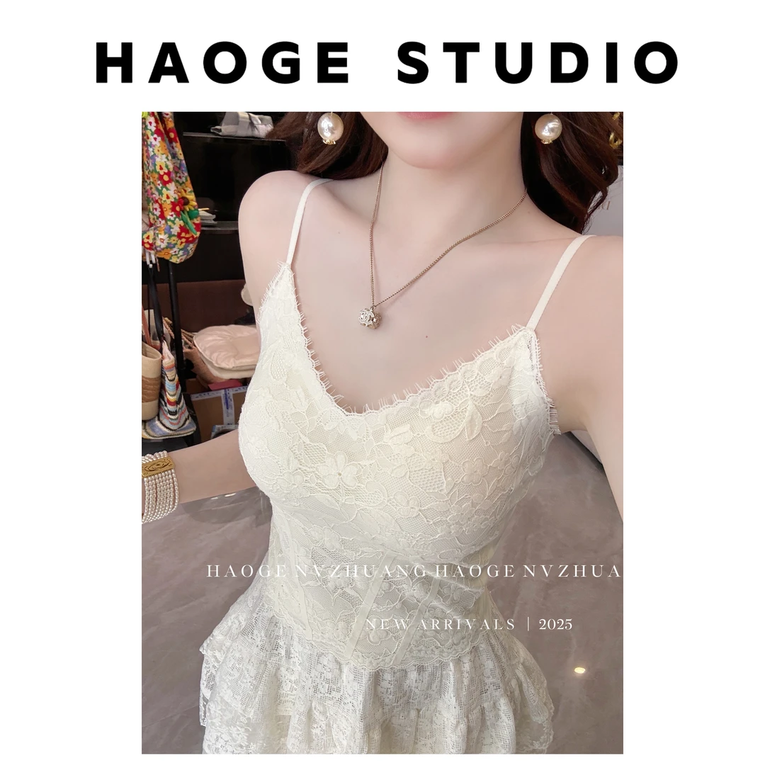 浩哥严选●蕾丝吊带预C5DD4125A通勤轻奢网红夏季法式小众百搭时尚