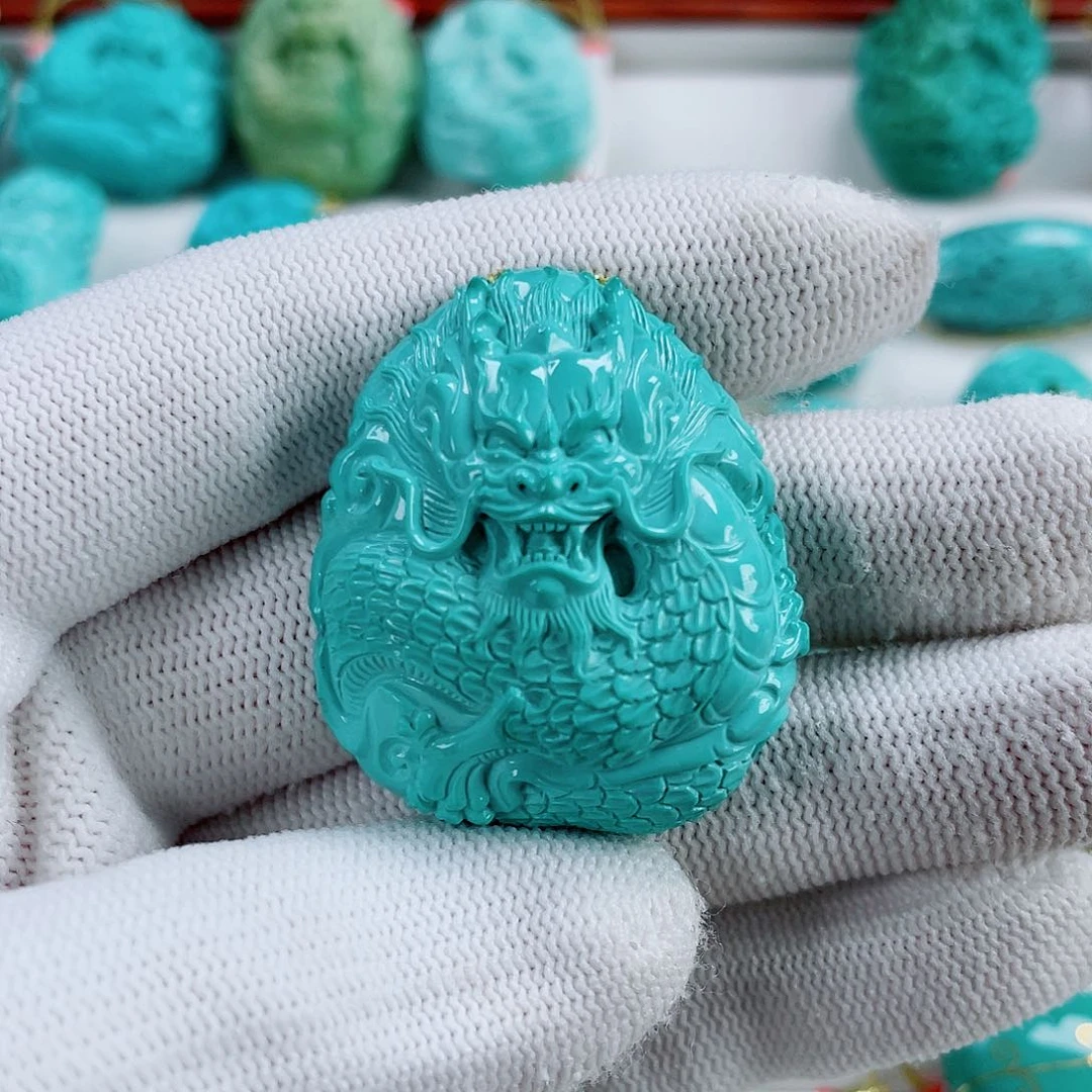 绿松石未镶嵌车挂