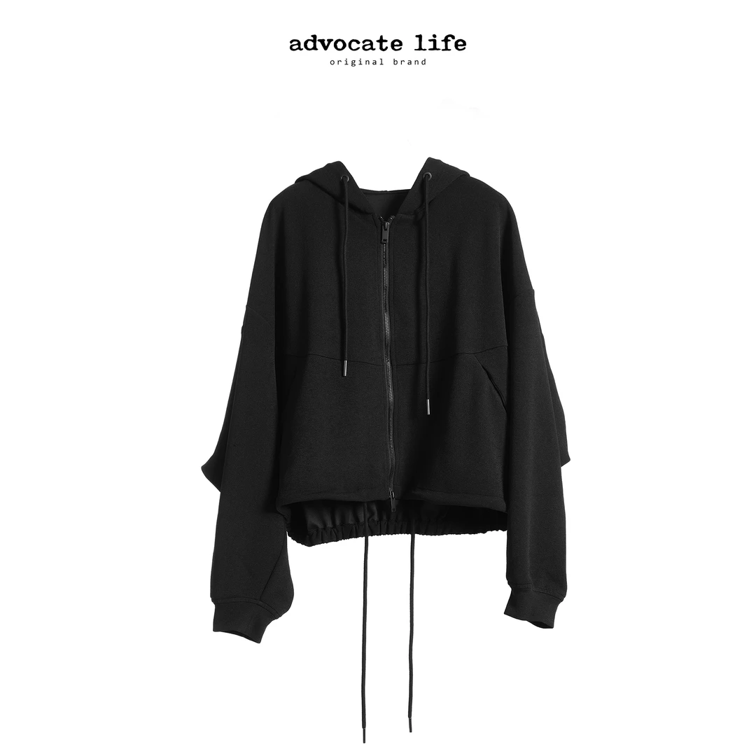 生活主张Advocatelife春季连帽卫衣短款外套休闲百搭宽松JQ171313