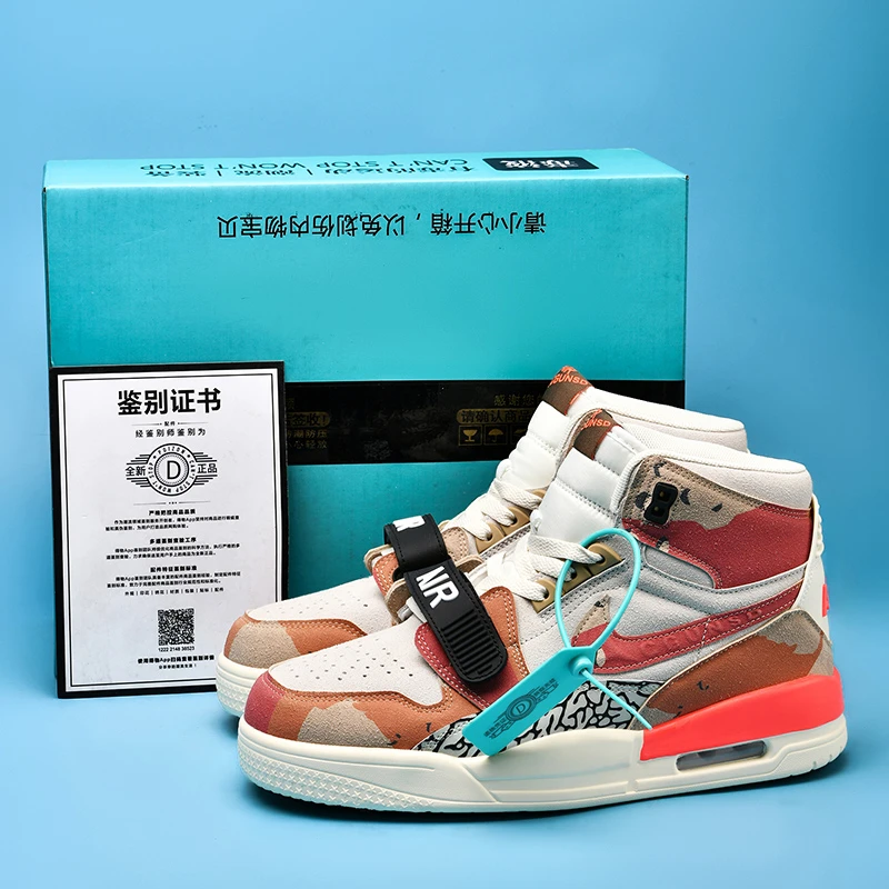 NK莆田aj312运动男鞋青少年运动篮球鞋实战气高帮板鞋耐磨男女鞋