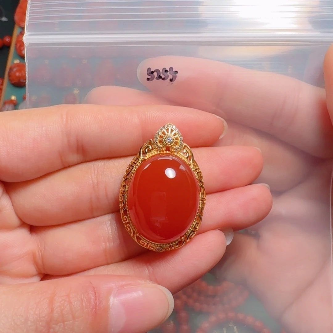 南红玛瑙南红银S925镶嵌