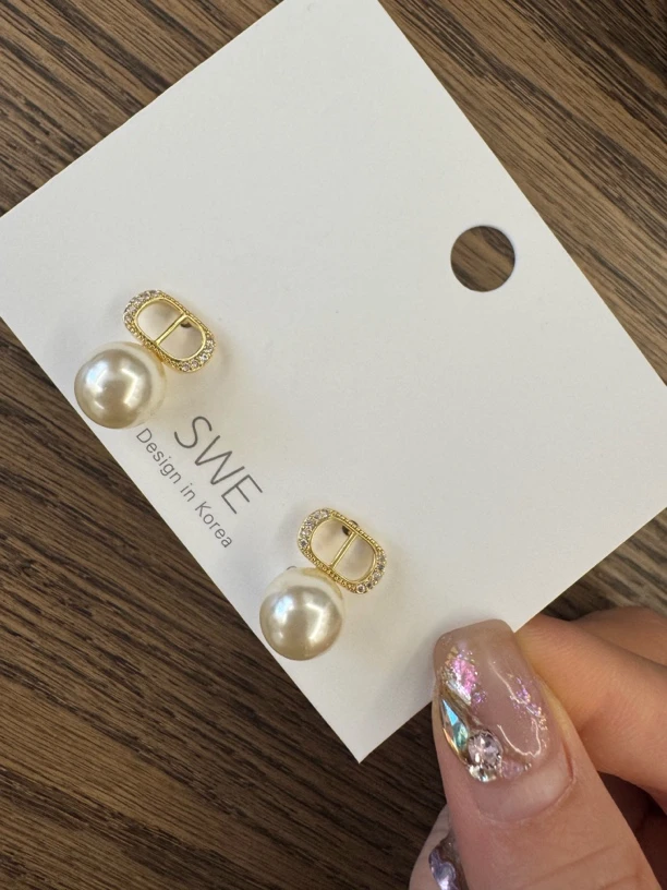 非金属仿珍珠耳饰 法式少女风轻奢耳饰复古饰品耳钉其它ins耳饰