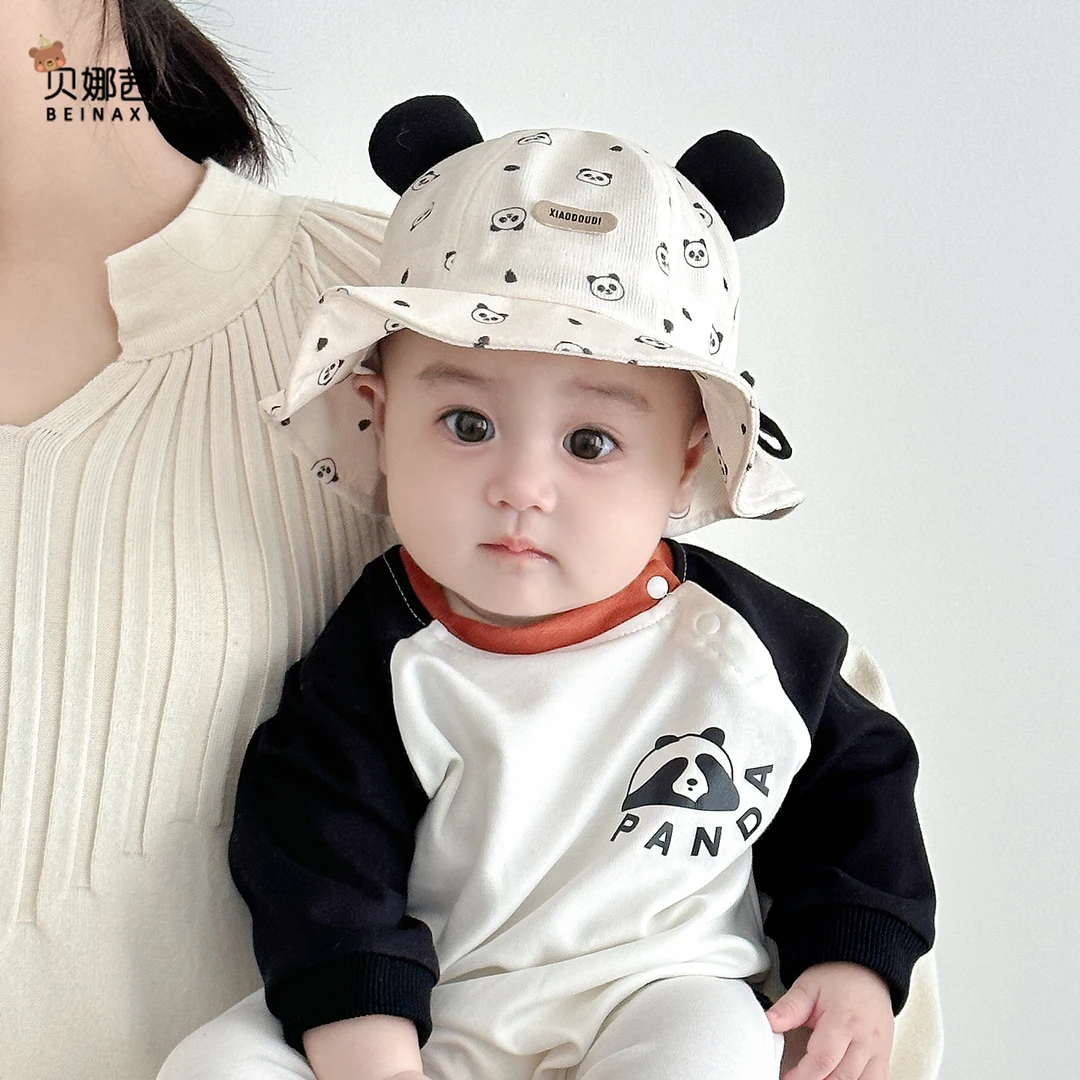 Beinaqian/贝娜茜宝宝帽子春秋薄款男婴儿遮阳帽婴幼儿冬季渔夫帽